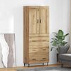 vidaXL Hoge kast met lade 2 pcs Artisan Eiken Bewerkt hout