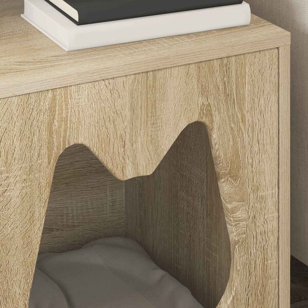 vidaXL Kattenhuis Sonoma 42,5 x 40 x 53,5 cm Bewerkt hout