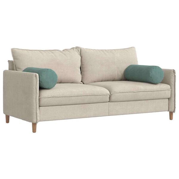 vidaXL Bolster Kussens 2 stuks Zeegroen Ø 25 x 70 cm Cordstof