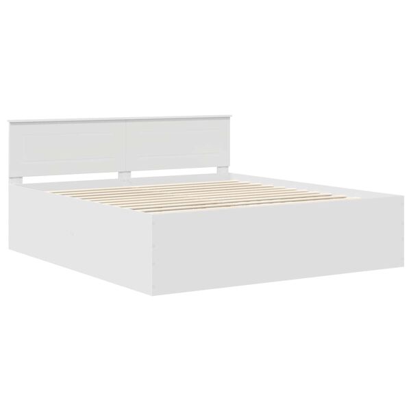 vidaXL Bedframe met hoofdeinde Wit 180 x 200 cm Bewerkt hout