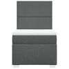 vidaXL Boxspring met matras stof donkergrijs 90x190 cm