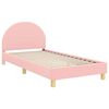 vidaXL Bedframe voor kinderen met hoofdbord Roze 90 x 190 cm