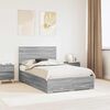 vidaXL Bedframe met hoofdeinde Grijs Sonoma 120 x 190 cm Bewerkt hout