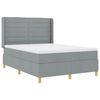 vidaXL Boxspring bed met matras Lichtgrijs 140 x 200 cm Stof
