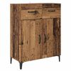 vidaXL Hoge kast met lade Oud Hout 69,5 x 34 x 180 cm Bewerkt hout