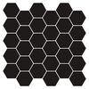 vidaXL Hexagon tegel 50 pcs Zwart 30 x 30 cm Polyurethaan en PET