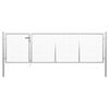 vidaXL Tuinpoort staal 350x75 cm zilver