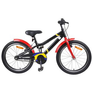 vidaXL Kinderfiets 24 Inch voor 8-12 jaar oud Zwart Rood
