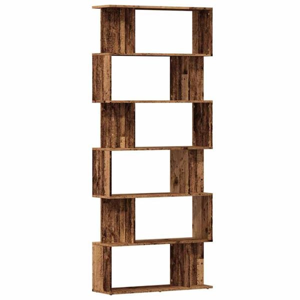 vidaXL Boekenkast 80x24x192 cm bewerkt hout oud houtkleurig