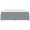 vidaXL Bedframe met matras Lichtgrijs 200 x 200 cm Stof