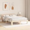 vidaXL Bedframe met hoofdeinde Naturel 140 x 200 cm Massief grenenhout