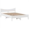 vidaXL Bedframe zonder matras massief grenenhout wit 140x190 cm