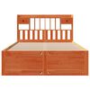 vidaXL Bed met boekenkast zonder matras grenenhout wasbruin 160x200 cm