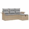 vidaXL Tuin Sofa Set 4 st Poly riet