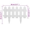 vidaXL Gazonranden 25 st 10 m PP wit