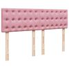 vidaXL Ottoman bed met matras 140x200cm fluweel roze