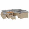 vidaXL Tuinbankenset 12 st Beige poly rattan