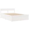 vidaXL Bedframe zonder matras massief grenenhout wit 120x200 cm