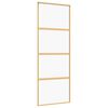 vidaXL Schuifdeur 76x205 cm helder ESG-glas en aluminium goudkleurig