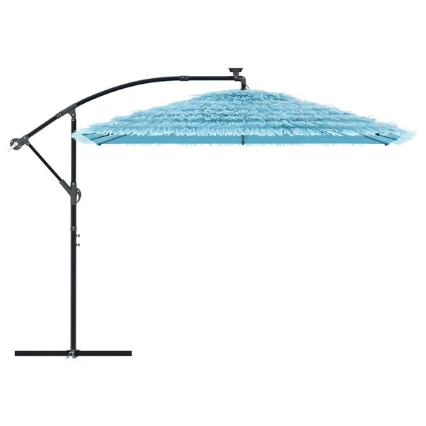 vidaXL Parasol met stalen paal 290x290x238 cm blauw