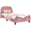 vidaXL Bedframe voor kinderen met hoofdbord Roze 80 x 200 cm Fluweel