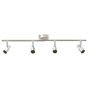 vidaXL Plafondspot met schijnwerpers Nikkel 70 x 9 x 12,5 cm Staal