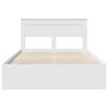 vidaXL Bedframe met hoofdeinde Wit 140 x 190 cm Massief grenenhout