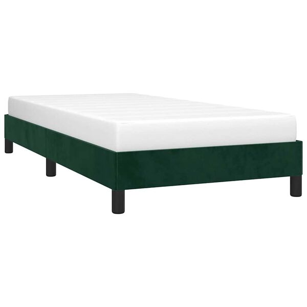 vidaXL Bedframe zonder matras 80x200 cm fluweel donkergroen