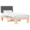 vidaXL Bedframe met Gevoerd Hoofdgedeelte Donkergrijs 100 x 200 cm