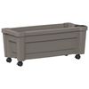 vidaXL Calypso plantenbak met wielen Grijs 79 x 35 x 33 cm PP