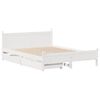 vidaXL Bedframe zonder matras massief grenenhout wit 160x200 cm