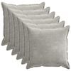 vidaXL Kussensloop 6 pcs HOUTEN Lichtgrijs 70 x 70 cm Chenille Stof