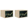 vidaXL Wandkastje WIJHE 2 st Sonoma Eiken 36 x 33 x 25 cm Bewerkt hout