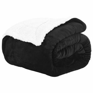 vidaXL plaid Zwart 130 x 150 cm 1 kg Fleece