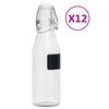 vidaXL Flessen met beugelsluiting 12 st 250ml rond glas