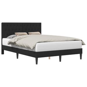 vidaXL Bedframe met hoofdeinde Zwart 140 x 200 cm Fluweel