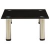 vidaXL Tv-meubel 40x35x17 cm gehard glas zwart