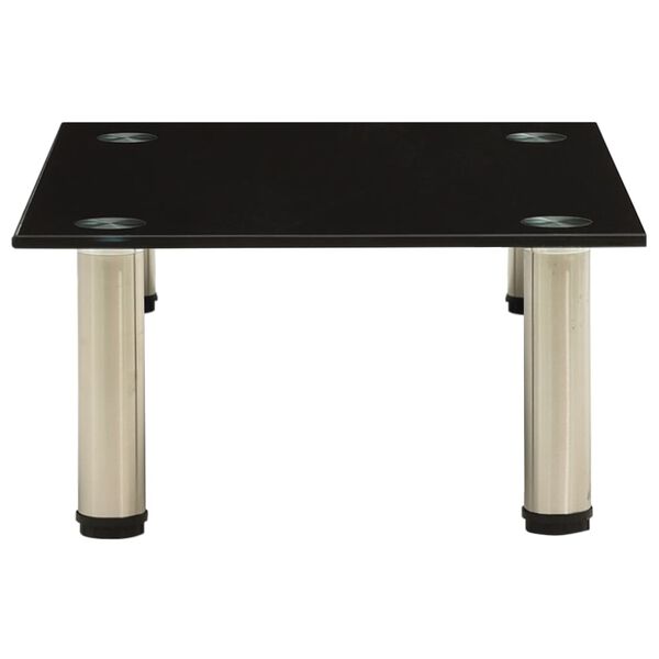 vidaXL Tv-meubel 40x35x17 cm gehard glas zwart