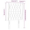 vidaXL Hoofdbord met randen 83x23x118/128 cm stof zwart