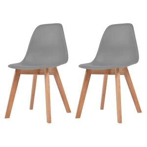 vidaXL Eetkamerstoelen 2 st kunststof grijs
