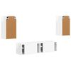 vidaXL Tv-meubelset 4 pcs Hoogglans wit Bewerkt hout