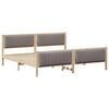vidaXL Bedframe Bruin en taupe 200 x 200 cm Massief grenenhout