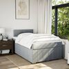 vidaXL Boxspring met matras stof lichtgrijs 120x190 cm