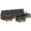 vidaXL Tuinbankenset 8 st Grijs en Donkergrijs 100 x 55 x 73 cm