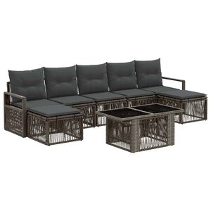 vidaXL Tuinbankenset 8 st Grijs en Donkergrijs 100 x 55 x 73 cm