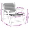 vidaXL Tuinstoelen met Tafel 3 pcs Zwart Massief Acaciahout