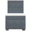 vidaXL Boxspring met matras fluweel donkergrijs 90x200 cm