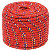 vidaXL Boottouw 12 mm 100 m polypropyleen rood
