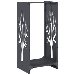 vidaXL Brandhoutrek 40x30x80 cm koudgewalst staal antraciet
