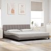 vidaXL Bedframe zonder matras "Hanko" stof taupe 200x200 cm